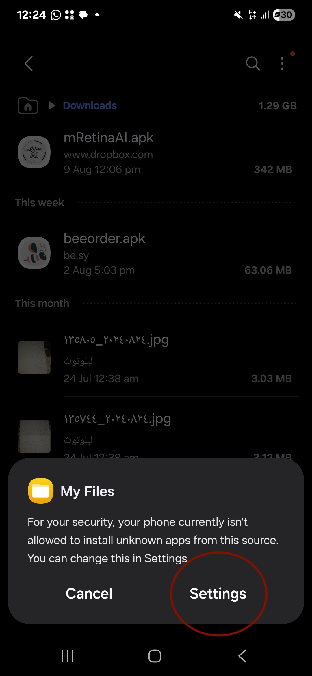 Step 3 — Allow from My Files