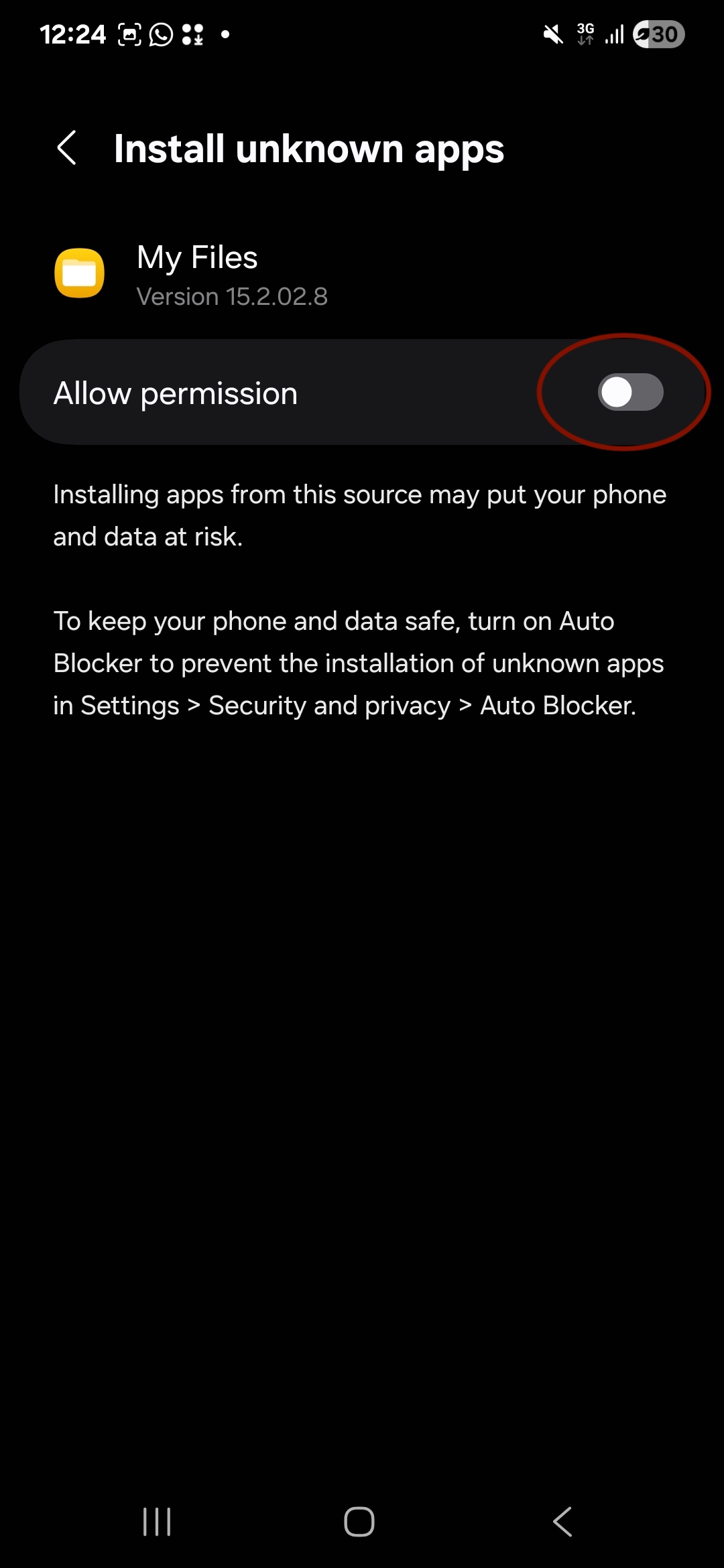 Step 4 — Enable install permission